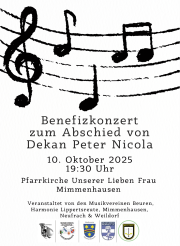 Benefizkonzert Verabschiedung von Dekan Peter Nicola